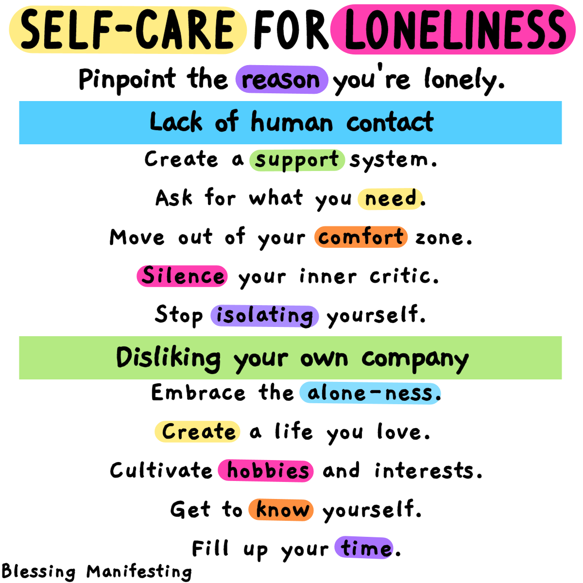 Self-Care for Loneliness graphic