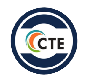 Image of a Career and Technical Education Badge which links to state data about enrollment and achievement for different student groups. 